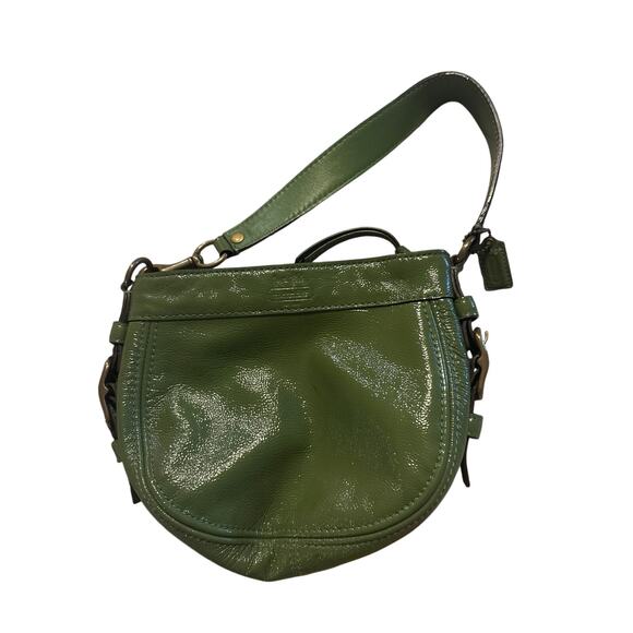 Coach Ergo Patent Leather Pleated Hobo – Apple Green main image 9